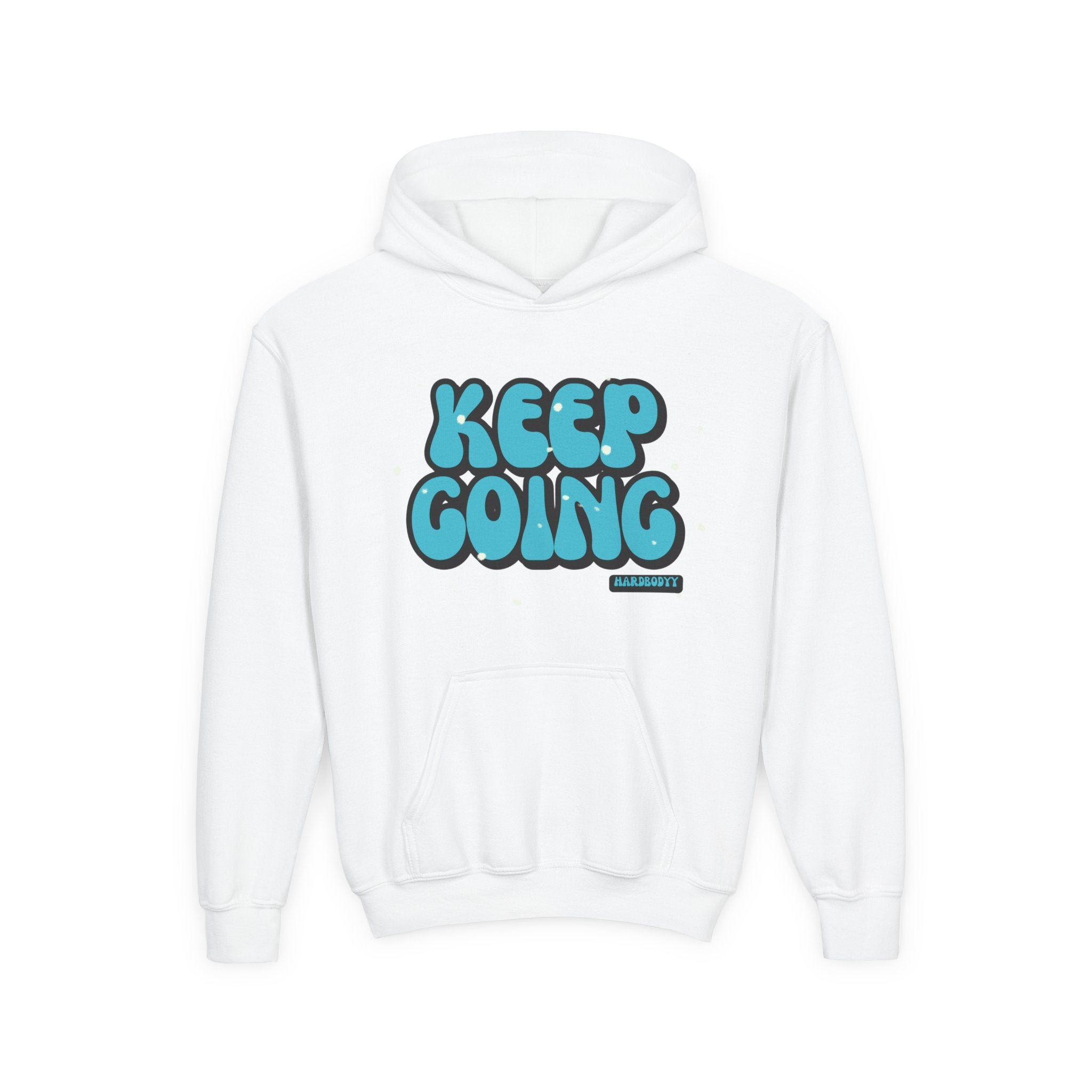 Keep Going Youth Hooded Sweatshirt, Motivational Hoodie for Kids, Perfect Gift for Teens, Casual Wear, Back to School