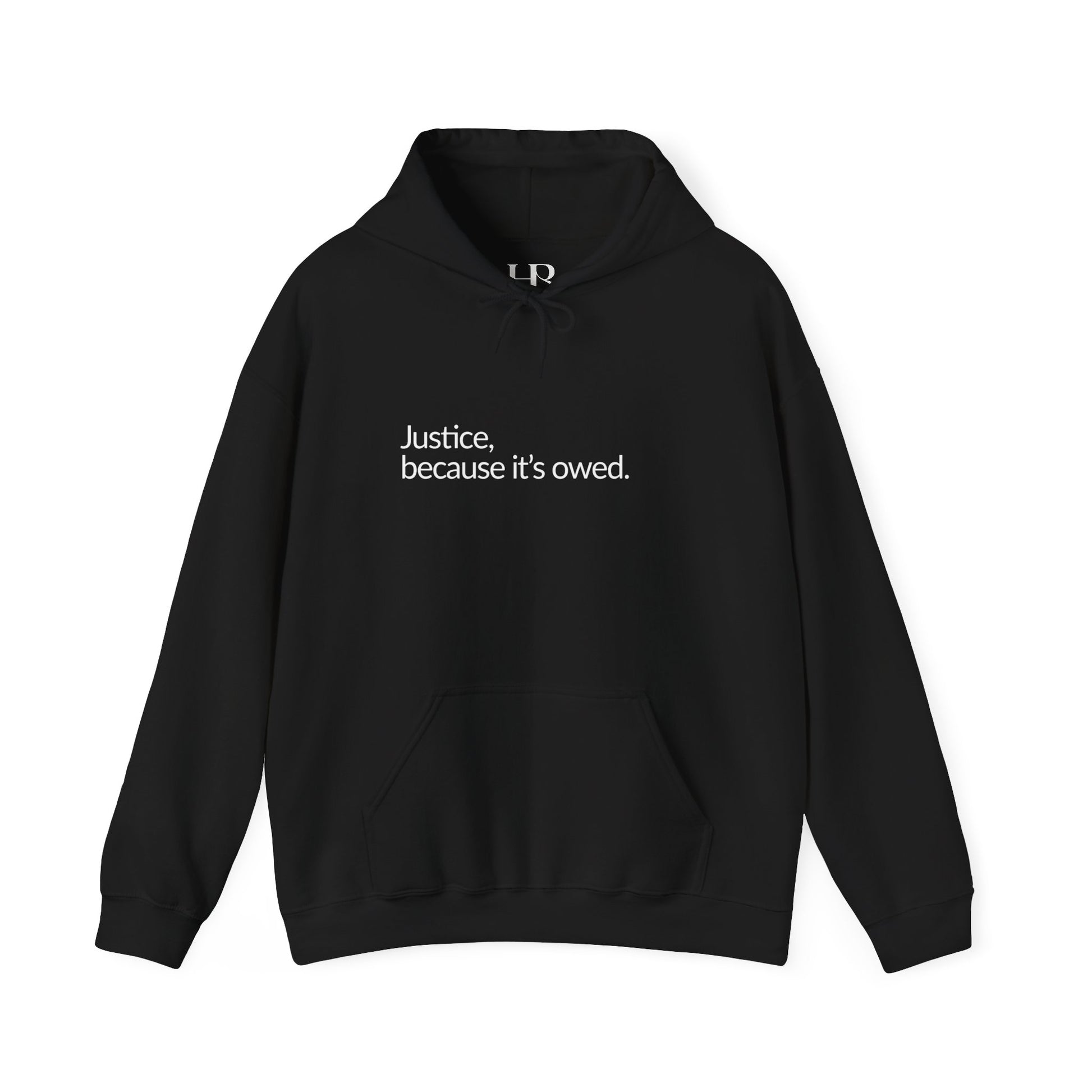 Justice Because it's Owed - Cozy Unisex Heavy Blend™ Hooded Sweatshirt