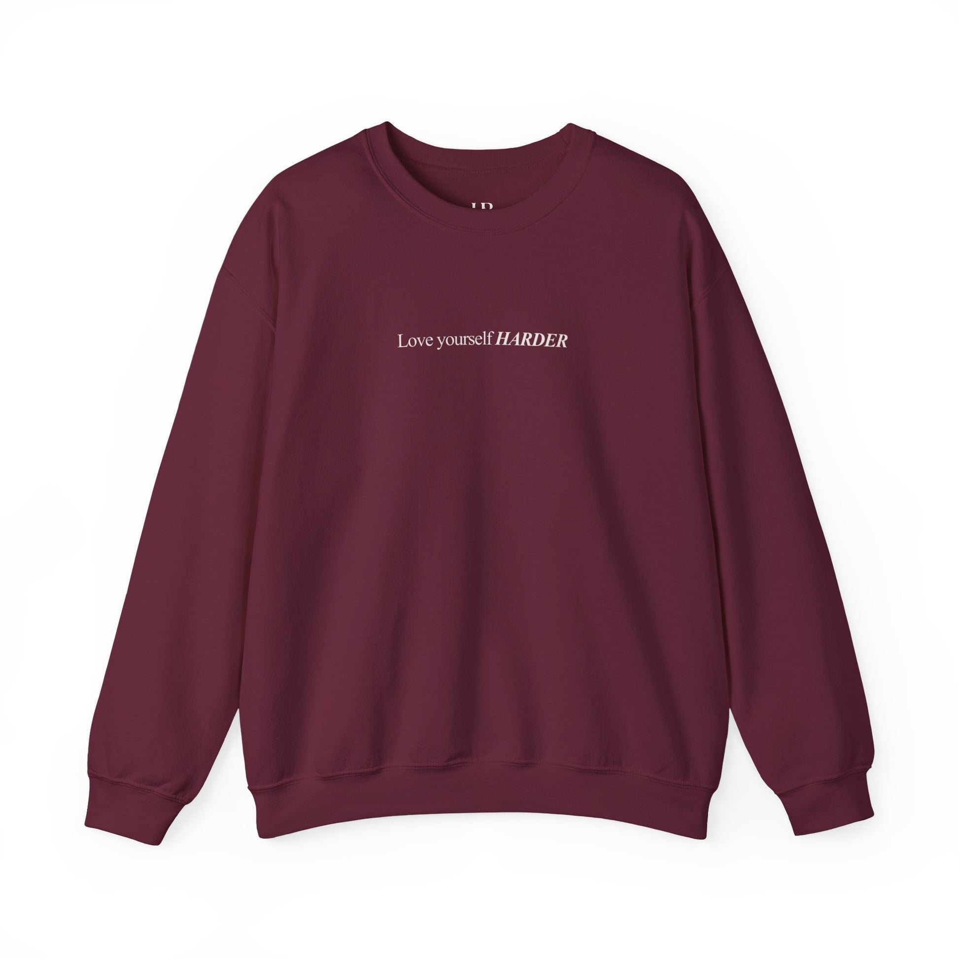Love Yourself Harder Crewneck Sweatshirt — Self-Love Graphic Sweatshirt